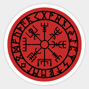 Vegvisir the Viking magical compass. Sticker